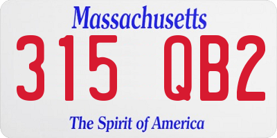 MA license plate 315QB2