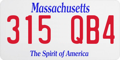 MA license plate 315QB4