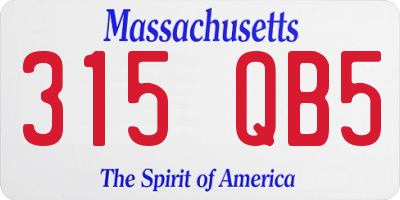 MA license plate 315QB5
