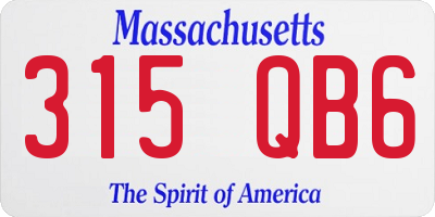 MA license plate 315QB6