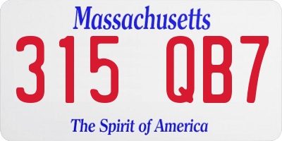 MA license plate 315QB7