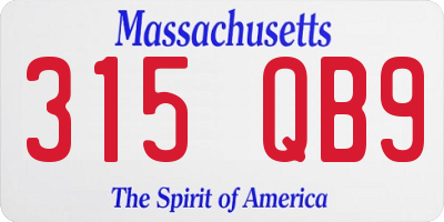 MA license plate 315QB9