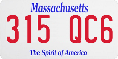 MA license plate 315QC6