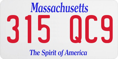 MA license plate 315QC9