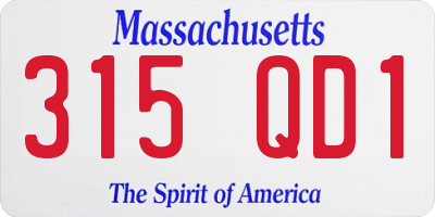 MA license plate 315QD1
