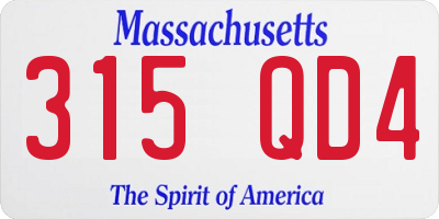 MA license plate 315QD4