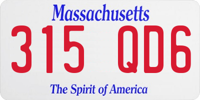 MA license plate 315QD6