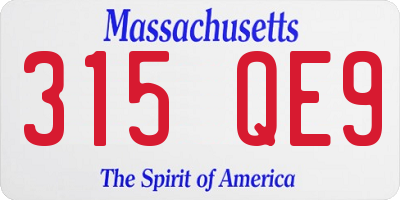 MA license plate 315QE9