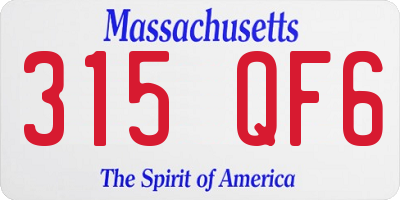 MA license plate 315QF6