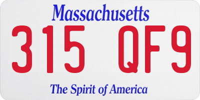 MA license plate 315QF9
