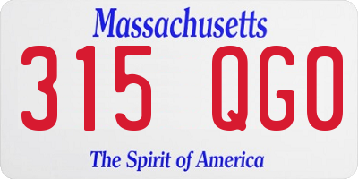 MA license plate 315QG0