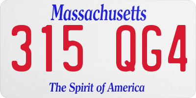 MA license plate 315QG4