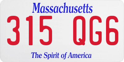 MA license plate 315QG6