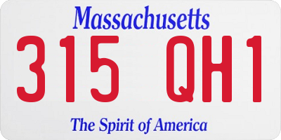 MA license plate 315QH1