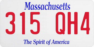 MA license plate 315QH4