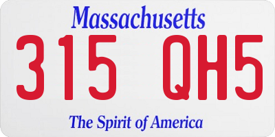 MA license plate 315QH5