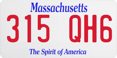 MA license plate 315QH6