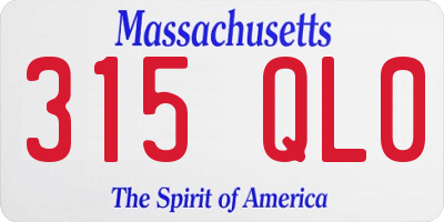 MA license plate 315QL0
