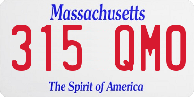 MA license plate 315QM0