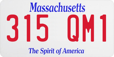 MA license plate 315QM1