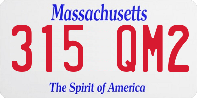 MA license plate 315QM2