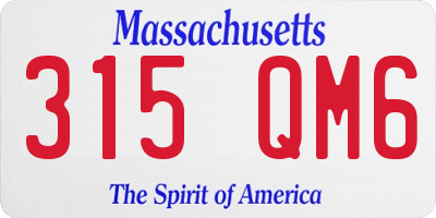 MA license plate 315QM6