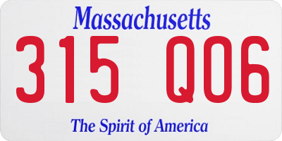 MA license plate 315QO6