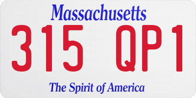 MA license plate 315QP1