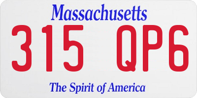 MA license plate 315QP6