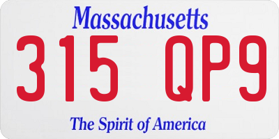 MA license plate 315QP9