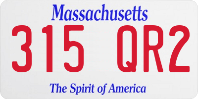 MA license plate 315QR2