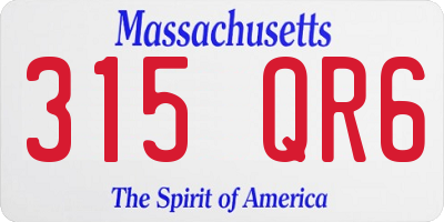 MA license plate 315QR6