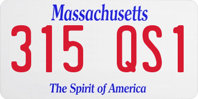 MA license plate 315QS1