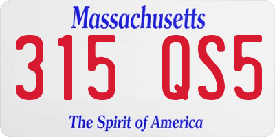 MA license plate 315QS5