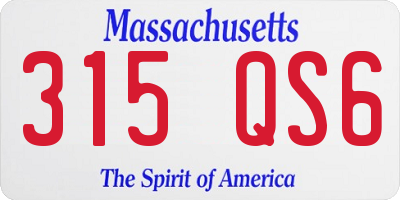 MA license plate 315QS6