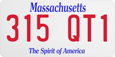 MA license plate 315QT1