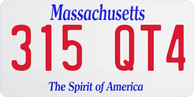 MA license plate 315QT4