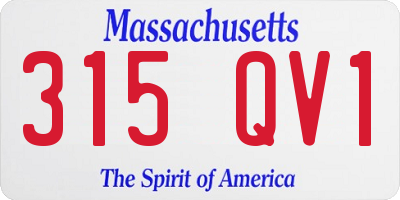 MA license plate 315QV1