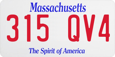 MA license plate 315QV4