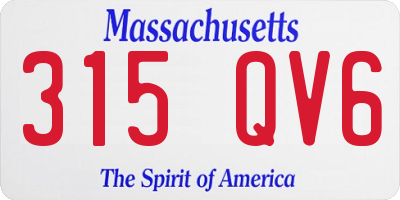 MA license plate 315QV6