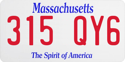 MA license plate 315QY6