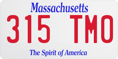 MA license plate 315TM0