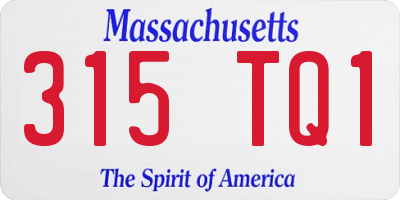 MA license plate 315TQ1