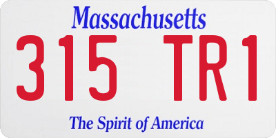 MA license plate 315TR1