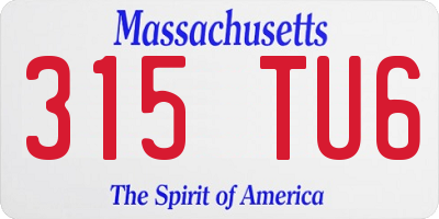MA license plate 315TU6