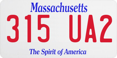 MA license plate 315UA2