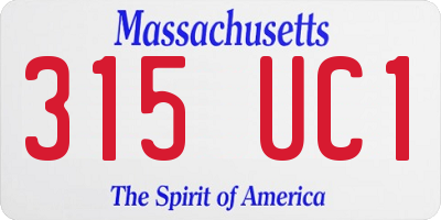 MA license plate 315UC1