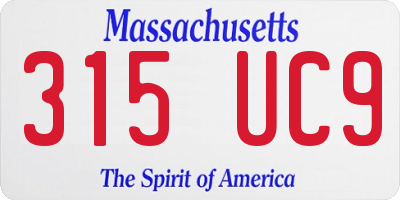 MA license plate 315UC9