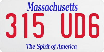 MA license plate 315UD6