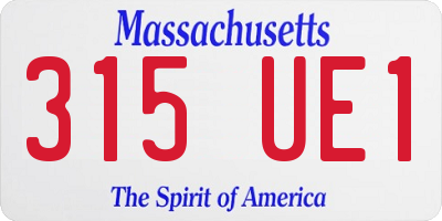 MA license plate 315UE1